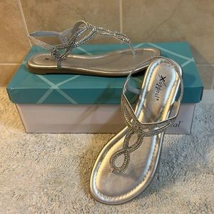 Silver sandals size 7